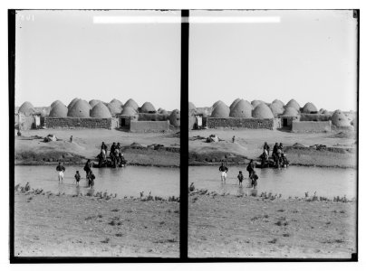 Aleppo (Haleb) and environs. Moselmieh, bee-hive village on Baghdad Railway LOC matpc.02171