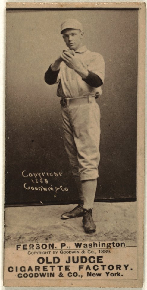 Alex Ferson, Washington Statesmen, baseball card portrait LCCN2007686425