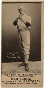 Alex Ferson, Washington Statesmen, baseball card portrait LCCN2007686425
