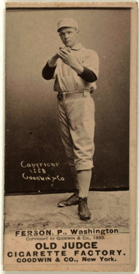 Alex Ferson, Washington Statesmen, baseball card portrait LCCN2007686425