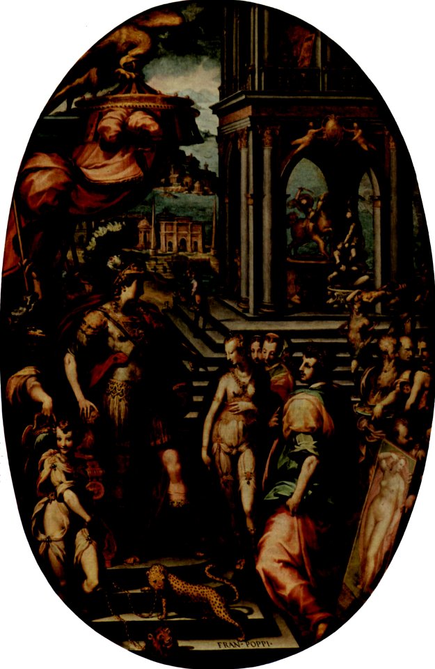 Alexander Giving Campaspe to Apelles - Francesco Morandini il Poppi, 1571