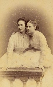 Alexandra Iosifovna and daughter Olga - c1867