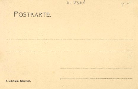 Alexisbad, Sachsen-Anhalt - Ulrikenwehr (back) (Zeno Ansichtskarten)