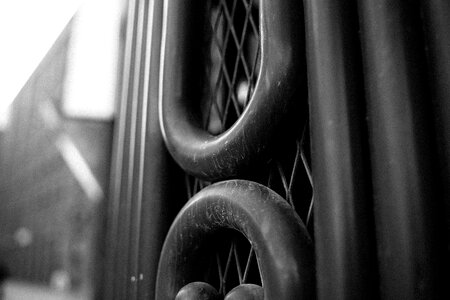 Black and white steel metal photo