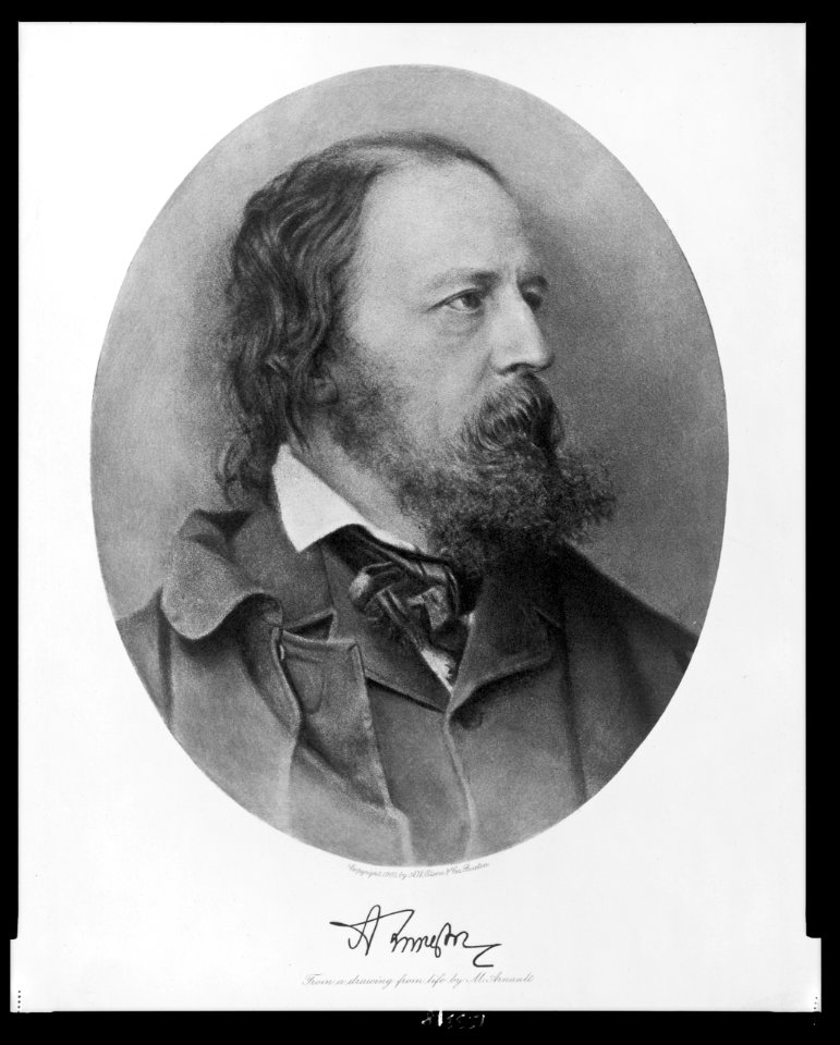 Alfred Lord Tennyson, bust portrait, facing right LCCN00649698