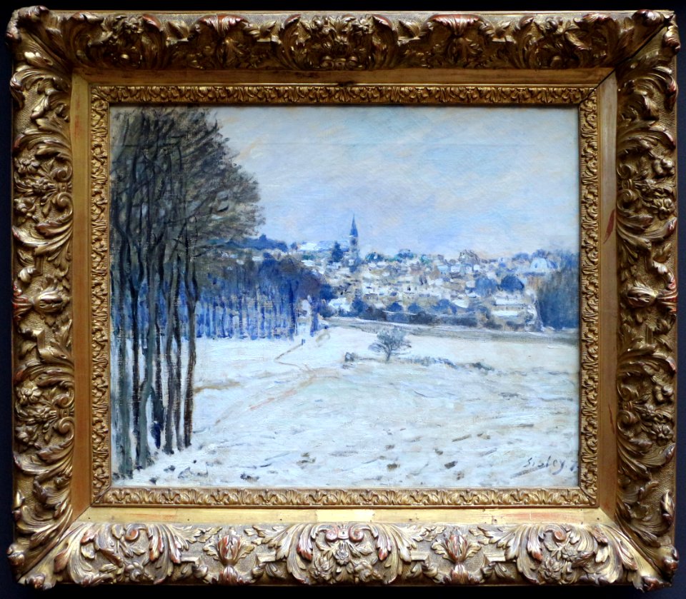Alfred sisley, la neve a marly-le-roi, 1875