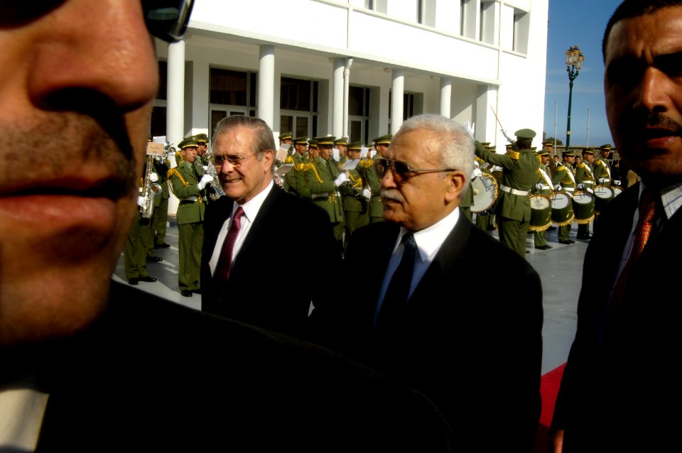Algerian Minister of Defense Abdelmalek Guenaizia (2nd from righ