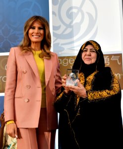 Aliyah Khalaf Saleh with Melania Trump photo