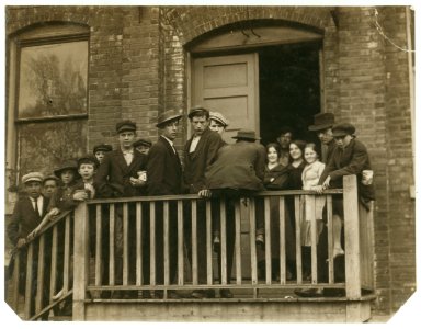 All are workers in the Rome (Ga.) Hosiery Mill. Two working at 11 yrs old. Some working here only 9 and 10 yrs old. The youngest got about $3. a week for turning, knitting or looping. LOC nclc.02739