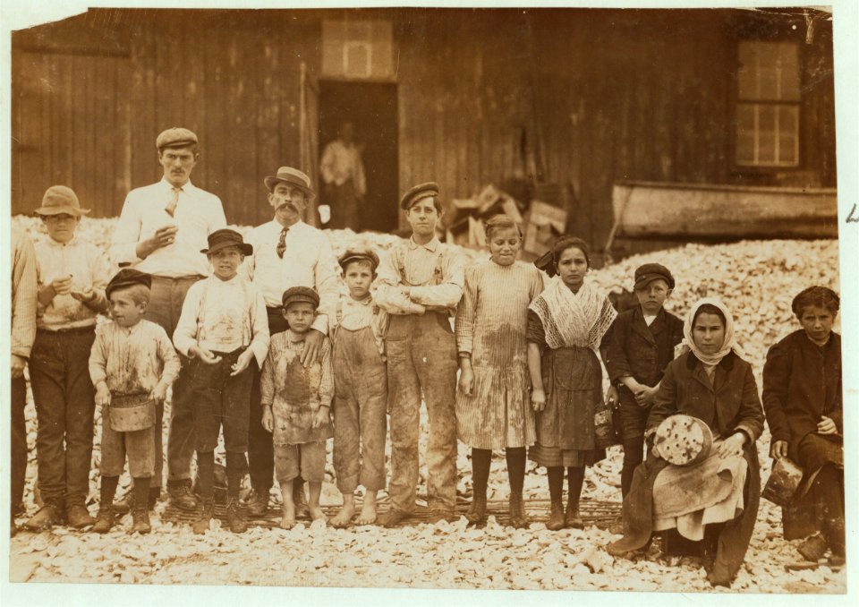 All these are shrimp-pickers in Dunbar, Lopez, Dukate Company. The youngest boys are 5 and 6 years old. LOC cph.3a01069