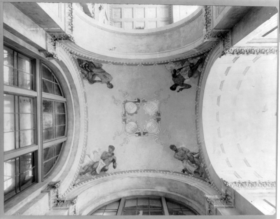 Allegorical mural paintings on dome of Manufacturer's Building, Chicago World's Fair, 1893- Wood, Iron, Stone, Hemp (by Simmons) LCCN2003678070