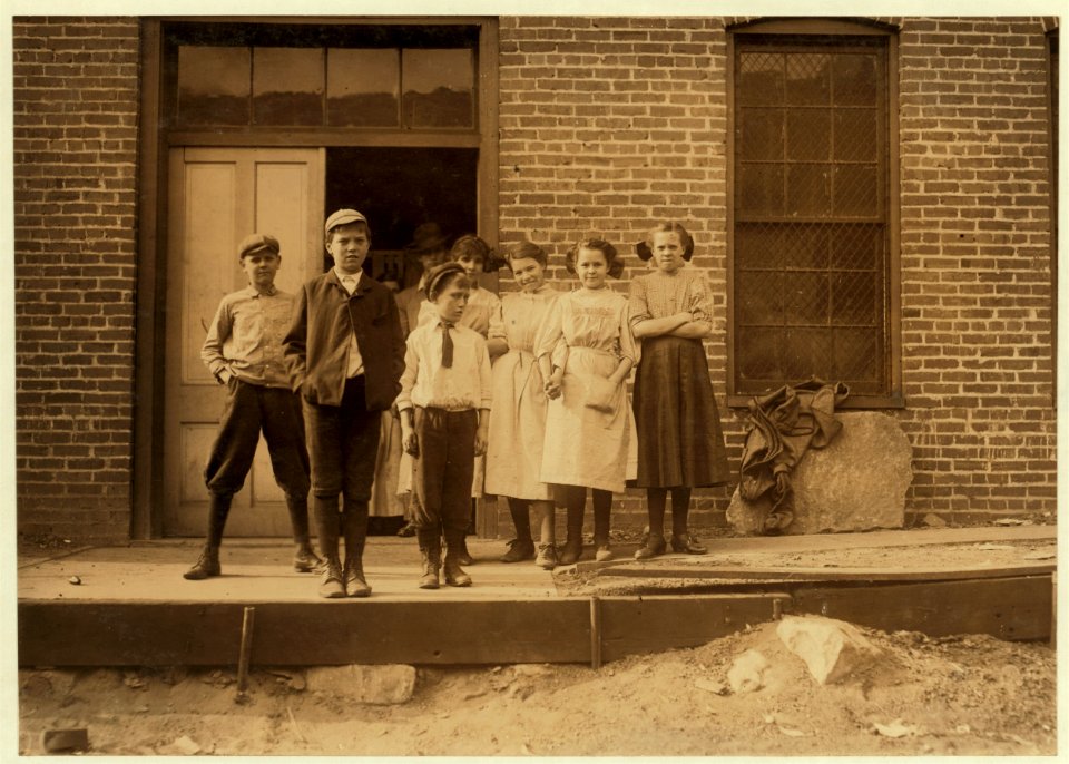 All working in May Hosiery Mills, youngest boy admitted ten years of age and been working there 9 months. He is already afflicted with eye-trouble and carries his head much on one side. LOC nclc.01891