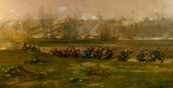 Allant au feu (No 3.), fragment du panorama de La Bataille de Champigny