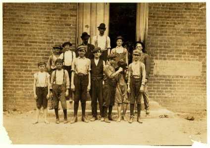 All work in Delta Cotton Mills, Mc Comb Miss. Smallest boy, a band-boy, is Johnnie Mathews, apparently only ten or eleven, but his mother assured me he is nearly fourteen, which is very LOC nclc.02082 photo