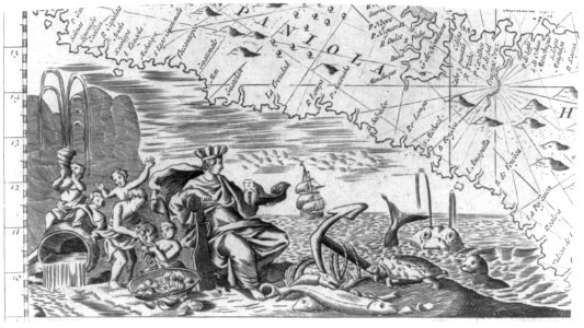 Allegorical cartouche showing America as the land of plenty LCCN2004673489