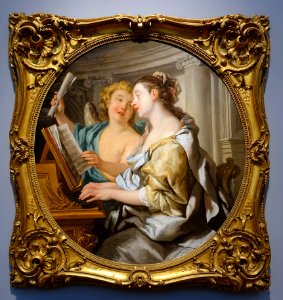 Allegory of Music, by Jean-Francois de Troy, 1733, oil on canvas - Portland Art Museum - Portland, Oregon - DSC09066