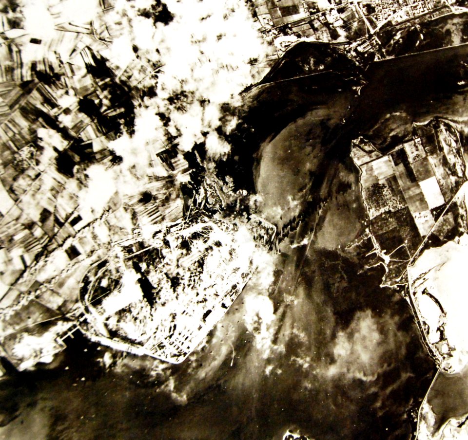 Allied air raid over Cagliari, Sardinia stricking seaplanes and airdrome, 1942 (26683984813)