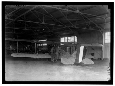 ALLIED AIRCRAFT DEMONSTRATION AT POLO GROUNDS. HANGARS; PLANES, AVRO AND CURTIS BEING CONDITIONED LCCN2016869217