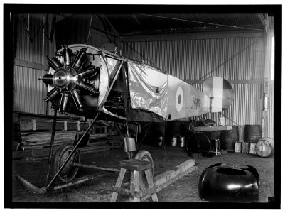 ALLIED AIRCRAFT DEMONSTRATION AT POLO GROUNDS. HANGARS; PLANES, AVRO AND CURTIS BEING CONDITIONED LCCN2016869214