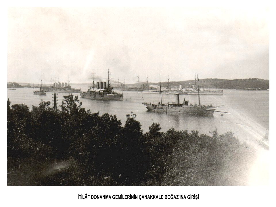 Allied fleet's entry in the Dardanelles