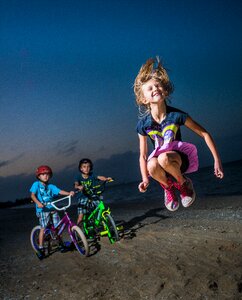 Active wheel beach photo