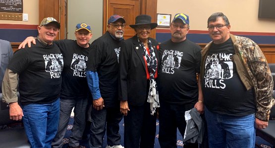Alma Adams with coal miners 2020