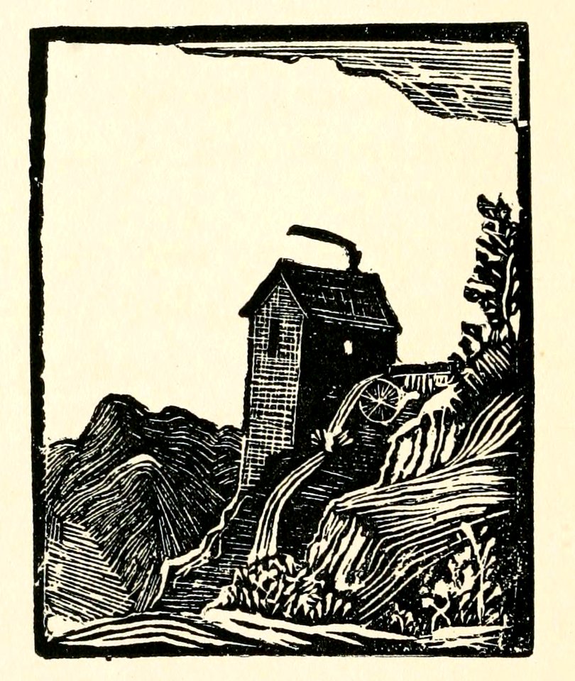 Alone above the stream it stands