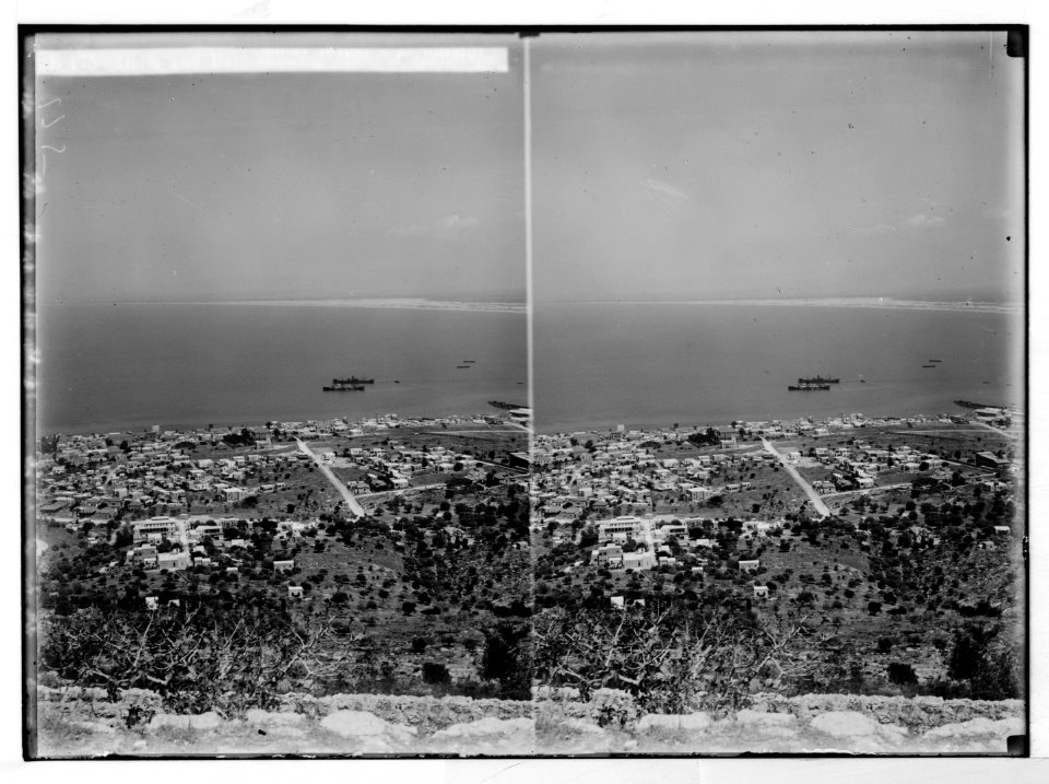 Along the sea coast. Haifa and bay, showing place of anchorage LOC matpc.05575