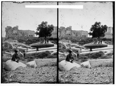 Along the sea coast. Ruins of crusader church at Tyre LOC matpc.01194