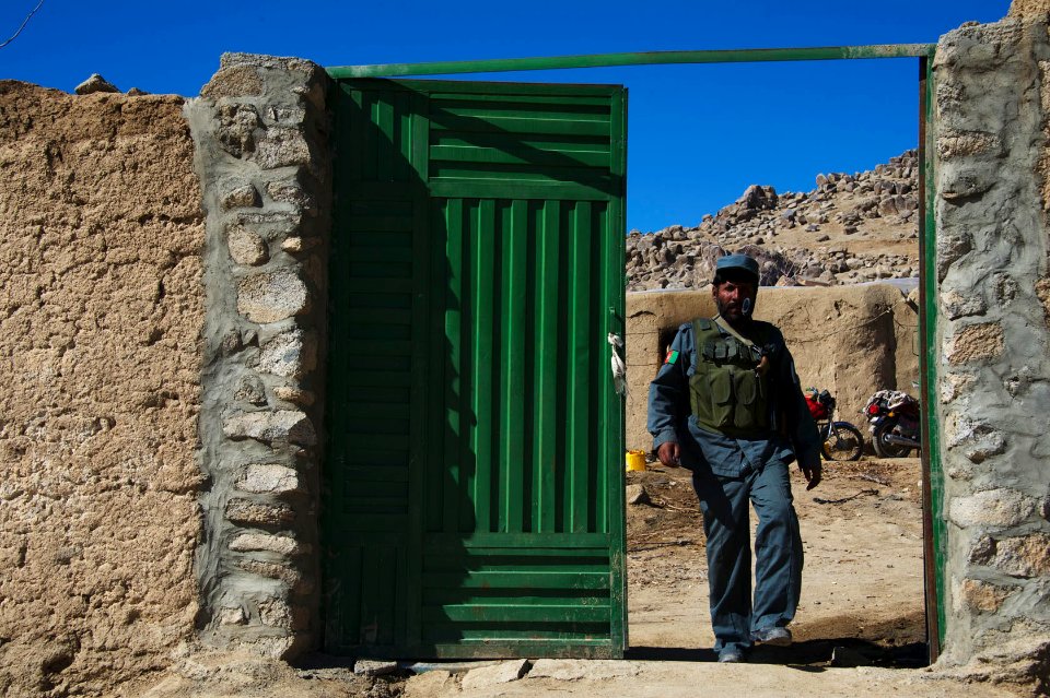 ALP receive supplies for checkpoint security 120308-N-JC271-388