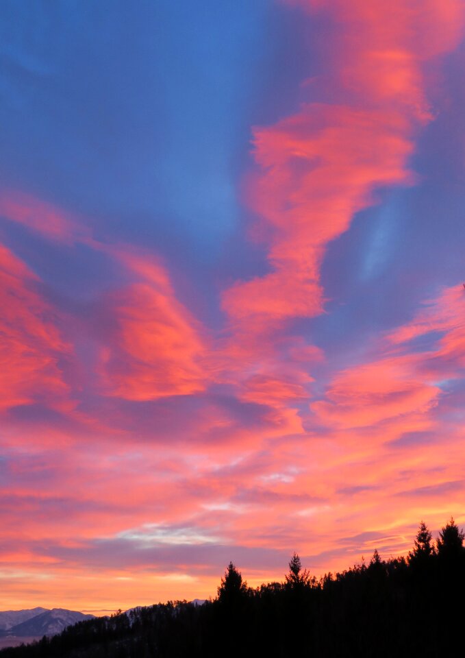 Dusk evening sky