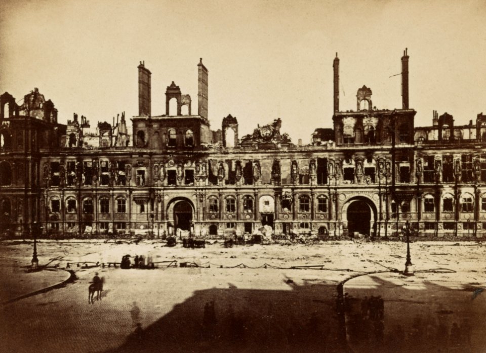 Alphonse Liébert, Hôtel de Ville incendié Grande façade - Library of Congress