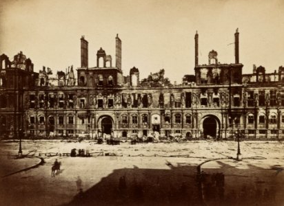 Alphonse Liébert, Hôtel de Ville incendié Grande façade - Library of Congress
