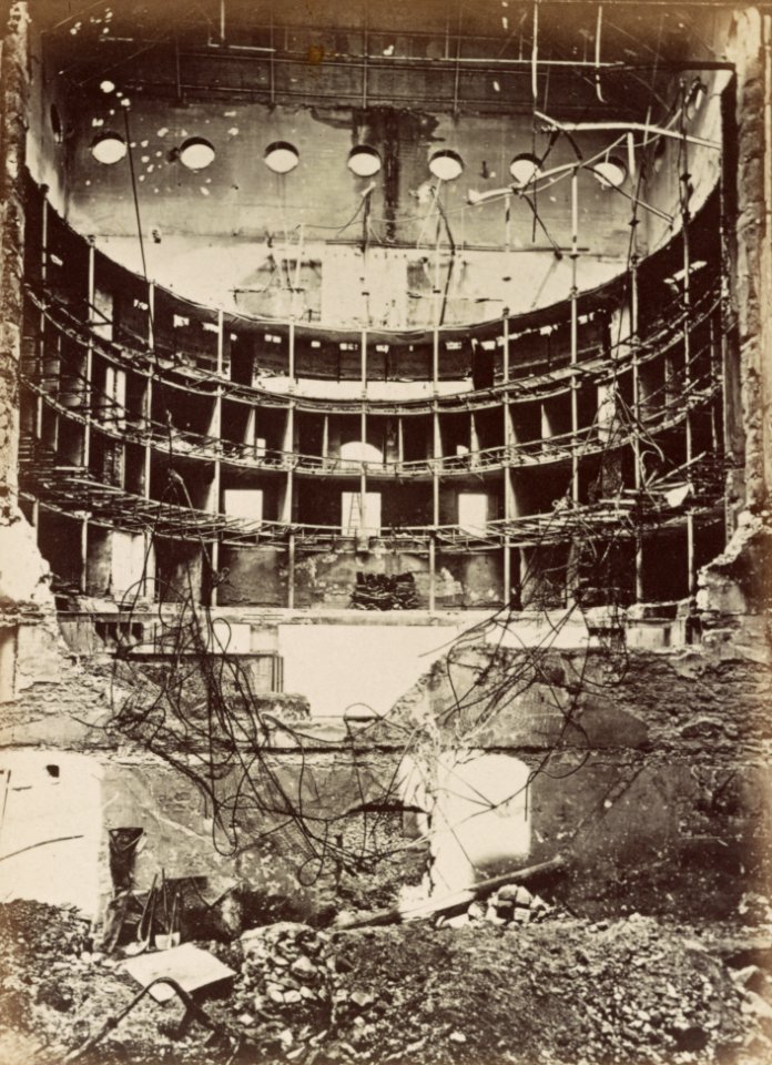 Alphonse Liébert, Le Théâtre Lyrique incendié Vue interieure de la salle - Library of Congress