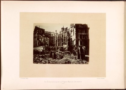 Alphonse Liébert, Le Carrefour de la Croix Rouge incendié - Library of Congress