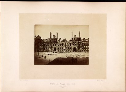 Alphonse Liébert, Hôtel de Ville incendié Grande façade - Library of Congress