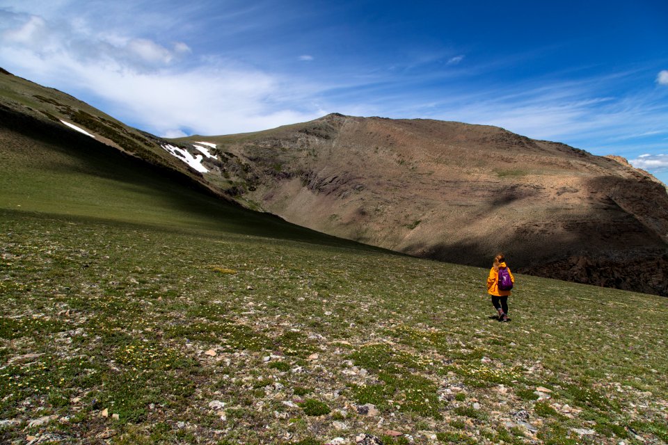 Alpine Hiker on Spot Mountain