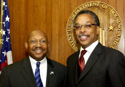 Alphonso Jackson with NAACP President Bruce Gordon 207-DP-9299-NAACP0318