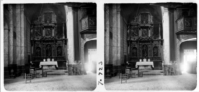 Altar de Sant Isidre a l ' interior de l'església de Cornudella de Montsant