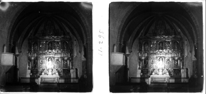 Altar major i absis de l'església de Santa Maria de Sant Quintí de Mediona