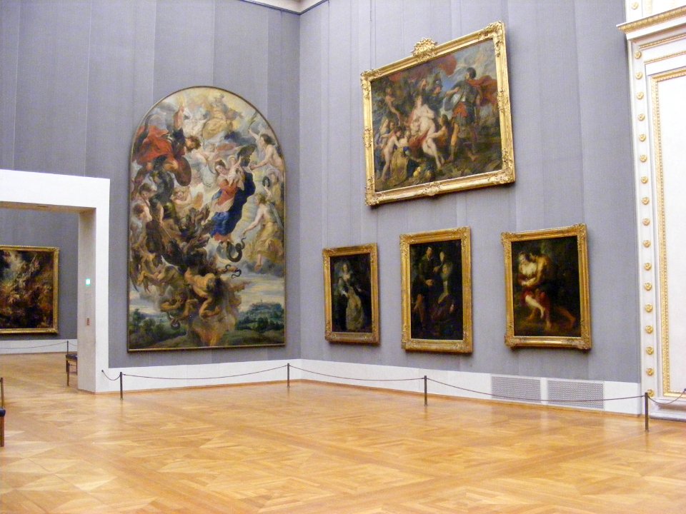 Alte Pinakothek-Teilansicht des Rubenssaals