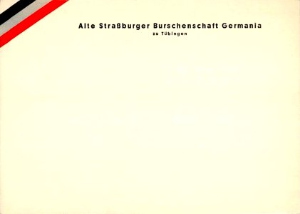 Alte Straßburger Burschenschaft Germania zu Tübingen (PK m Farbenband)