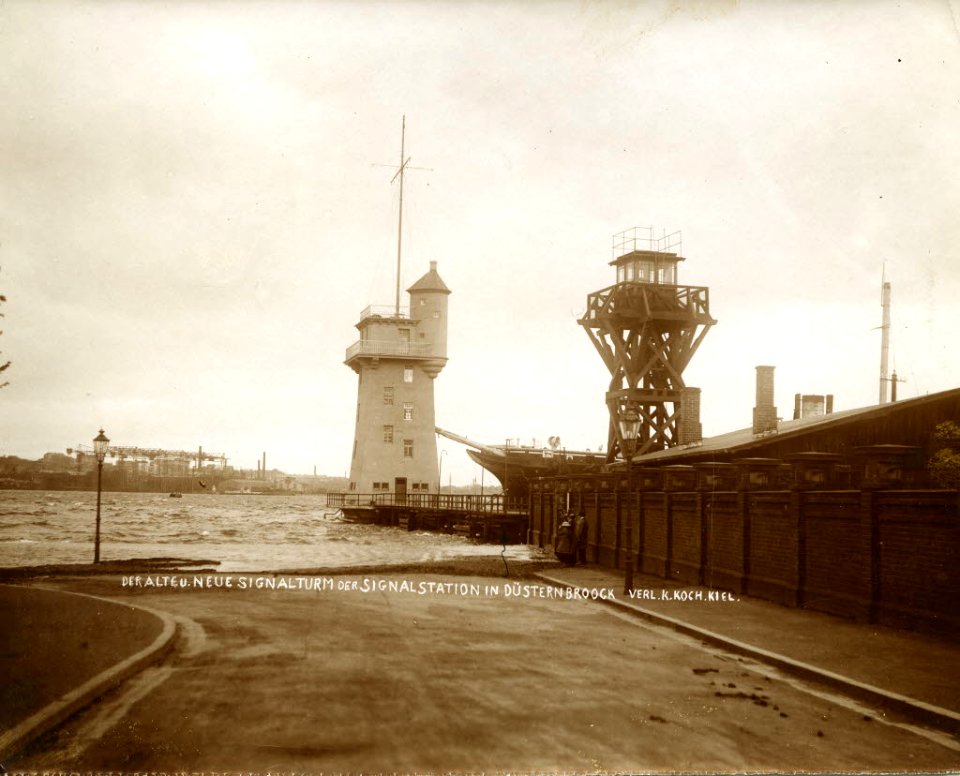 Alter und Neuer Signalturm an der Adalbertbrücke (Kiel 65.974)