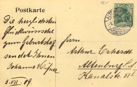 Altenburg i. Thür., Thüringen - Stadtansicht (2) (back) (Zeno Ansichtskarten)