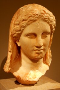 Altes Museum - Frauenkopf von einem Grabrelief photo
