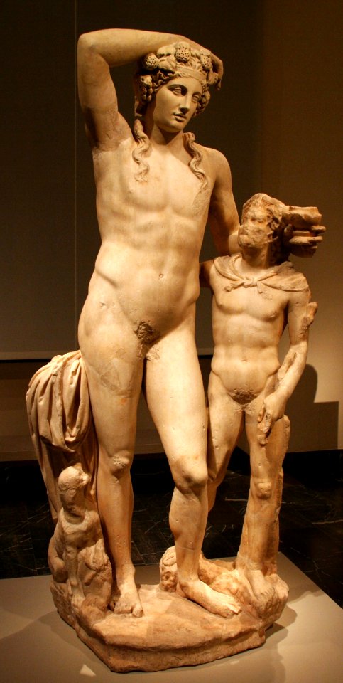Altes Museum - Statuengruppe, Dionysos und Satyr