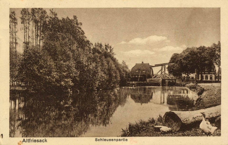Altfriesack, Brandenburg - Schleusenpartie (Zeno Ansichtskarten)
