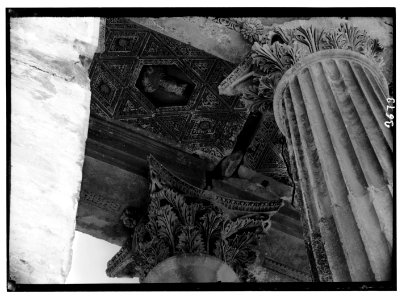 Baalbek. 'Heliopolis.' Temple of Bacchus. Close up of carved ceiling LOC matpc.02861