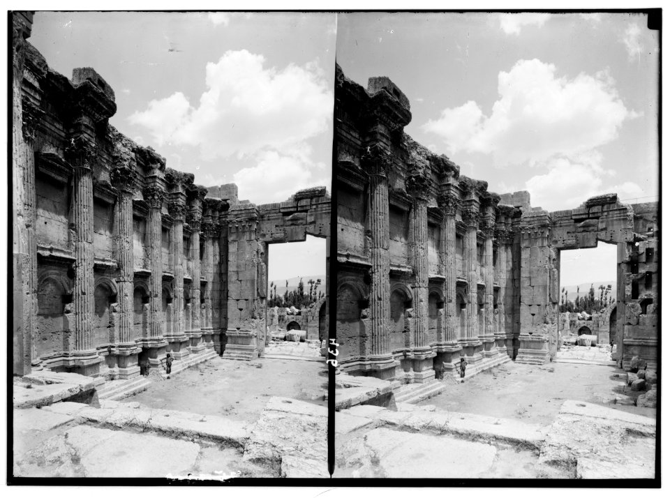 Baalbek. Interior of the Temple of Bacchus and the doorway LOC matpc.01167