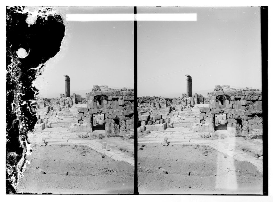Baalbek. Temple of the Sun. Grand court of ruins at Baalbek LOC matpc.07580